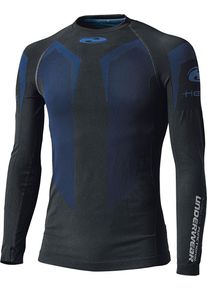 Held 3D-Skin Cool Top, functioneel shirt longsleeve , kleur: zwart/donkerblauw/blauw , maat: M