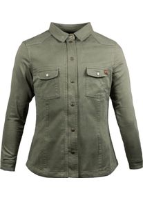 John Doe Motoshirt Basic, blouse/jas vrouwen , kleur: donkergroen , maat: S