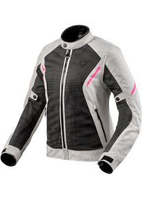 Revit Torque 2 H2O, veste textile imperm&eacute;able pour femmes , couleur: Gris Clair/Noir/Fuchsia , taille: 40