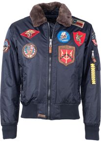 Top Gun Machine, stoffen jas , kleur: donkerblauw , maat: M