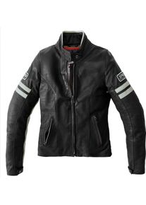 Spidi Vintage, leren jas vrouw , kleur: zwart/grijs , maat: 42
