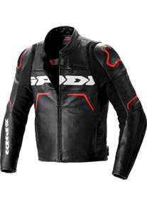 Spidi Evorider 2, veste en cuir , couleur: Noir/Rouge , taille: 56