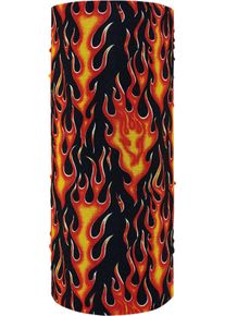 Zan Headgear Motley Tube Flames, multifunctional headwear , color: Black/Red/Yellow , size: One Size