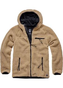 Brandit Teddyfleece Worker, zip hoodie , color: Camel , size: XL