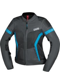 iXS Trigonis-Air, textile jacket women , color: Dark Grey/Grey/Turquoise , size: L