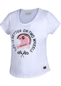 iXS On Two Wheels, t-shirt women , color: White/Pink , size: XXL