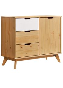 Casaria® Cassettiera Borneo naturale 96x40x79cm