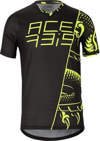 Acerbis Combat, camisola de manga curta , cor: Preto/Amarelo N&eacute;on , tamanho: XXL