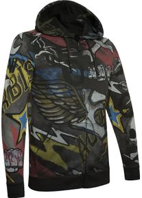 Acerbis SP Club Paint, felpa con zip , colore: Grigio Scuro/Grigio/Rosso/Giallo/Blu , dimensione: XL