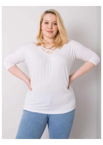 Női plus size blúz MARIEL fehér