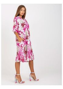 Női nyomtatott oversize nyári ruha RIBA rózsaszín RIBA rózsaszín