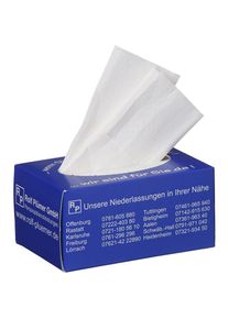 Lommetørklæder firmagaver: 'Mobil 30' - hvid - Karton Simcote, GC2 300g / m2 0,55 - som reklamegaver få logo trykt på mod merpris (1 stk/pris)