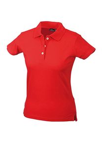 Materiały reklamowe: 'Polo damskie Elastic Piqué' (James Nicholson) - czerwony - XXL - 95% bawełna, czesana, przędza pierścieniowa - jako Upominki