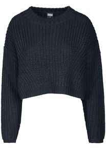 Urban Classics Ladies Wide Oversize Sweater Strick-Sweater schwarz