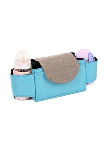 Universal Baby Stroller Organizer Bag with Cup Holders Buggy Diaper Bag, Sky Blue
