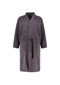 ADAMO Bademantel aus Baumwoll-Frottee, Grau, 3XL