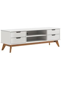 Casaria® Mobile TV Borneo bianco naturale 140x42x40cm