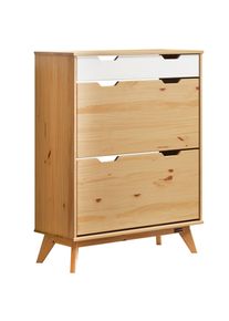 Casaria® Scarpiera Borneo naturale 101x80x33cm