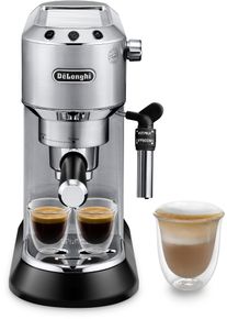 De'Longhi De'longhi Siebträgermaschine »Dedica Style Ec 685.M«, 1350 Watt, 15 Bar silberfarben, Flow Stop Funktion zum Programmieren der Tassenfüllmenge