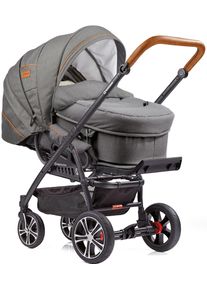 Gesslein Kombi-wagen »f4 Air+, /Cognac, Citygrau/Hellgrau Sterne«, Mit Tragetasche c2 Compact & Handbremse schwarz, Kinderwagen »F4 Air+,...