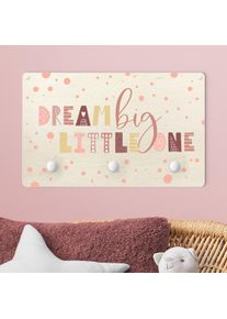 Kindergarderobe Holz Dream big little one Rosa