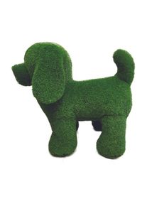 Jardinex - Peluche de jardin chien en gazon synthétique - Vert 35 cm - Vert