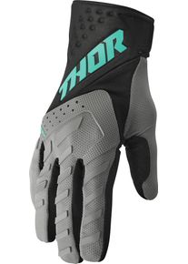 Thor Spectrum S23, gloves , color: Grey/Black/Mint-Green , size: XS