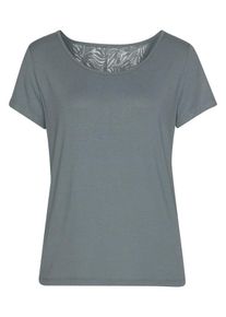Lascana Pyjamaoberteil Damen petrol Größe L/XL