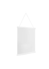Wooden poster hangers, with suspension cord and magnetic fastening 300 mm | white