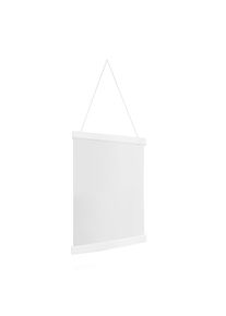 Wooden poster hangers, with suspension cord and magnetic fastening 220 mm | white