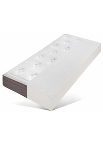 SonnCo Taschenfederkernmatratze »Quantum«, 28 Cm Cm Hoch, (1 St.), Mit 5 Cm Hoher, Atmungsaktiver Viscoschaum-Auflage weiß, Größe B/H/L: 80 cm x 28...