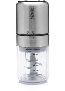 Princess Zerkleinerer »Edelstahl Und Mixer 221080«, 350 W, Mit 4 Edelstahl-Klingen silberfarben, 2-in-1-Zerkleinerer & Mixer