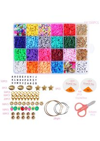 Cute Clay Polymer Beads Kit Box For Bracelet Jewelry Making, A