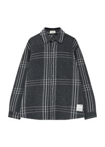 Pull&Bear Pull&Bear Heren Overhemd zwart gemêleerd / offwhite XS