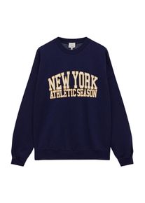 Pull&Bear Pull&Bear Dames Sweatshirt navy / oranje / wit XS