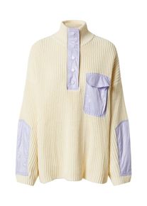 EDITED Dames Trui 'Bente' beige / lila / wit S