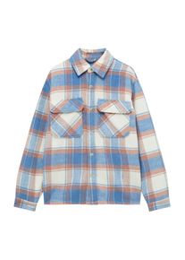 Pull&Bear Pull&Bear Heren Overhemd blauw / lichtbruin / wit XS