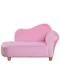 HOMCOM Sofa Bed, Children Sofa with Fire Retardant Foam, Velvet Fabric Armchair Sofa w/ Wooden Feet for 3-5 Years Kid Using, Pink | Aosom Ireland