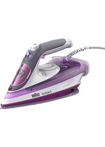 Braun Dampfbügeleisen »Texstyle 5 Si 5037 Vi«, 2700 W lila, FreeGlide 3D SuperCeramic Bügelsohle mit Präzisionsspitze.