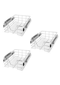 Casaria&reg; Set 3 x Cassetto per mobili telescopico 40cm