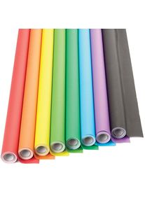 Super Poster Display Rolls Value Pack (Box of 8 rolls) Art Suplies, 8 Assorted Colours, Roll Size 7.5m x 76cm