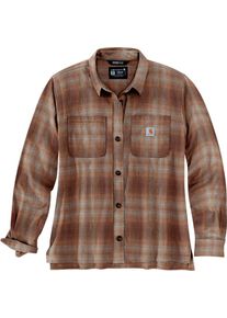 Carhartt Flannel-Plaid, blouse , kleur: Bruin/Beige (Q39) , maat: XS