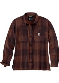 Carhartt Flannel-Plaid, blouse , kleur: Bruin/Donkerbruin (V26) , maat: XS