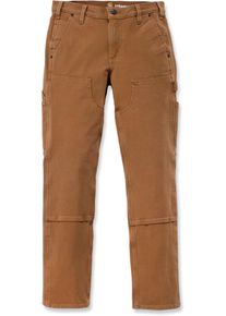 Carhartt Twill Double Front, tekstil bukser kvinder , farve: brun , st&oslash;rrelse: W12