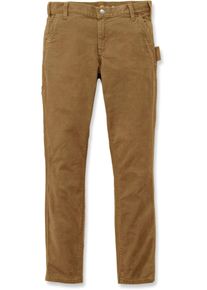 Carhartt Crawford Slim-Fit, textielbroek vrouwen , kleur: bruin , maat: 6