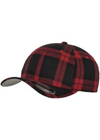 Flexfit Dames Pet 'TARTAN PLAID' rood / bordeaux / zwart 60-61