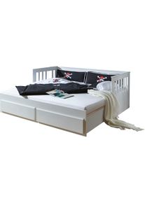 Relita Funktionsbett »Kick«, Mit 2 Schubladen, Liegefläche Ausziehbar weiß, Größe Liegefläche B/L: 90 cm x 200 cm Höhe: 90 cm , Funktionsbett mit...