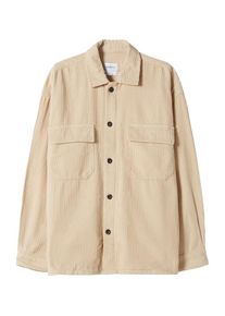 Bershka Heren Overhemd lichtbeige XS