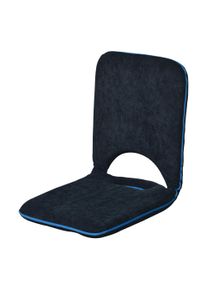 HOMCOM Foldable Sofa Bed, Adjustable Lazy Floor Sofa with Adjustable Backrest, Thick Cushion for Home Office, Balcony, Navy Blue | Aosom Ireland