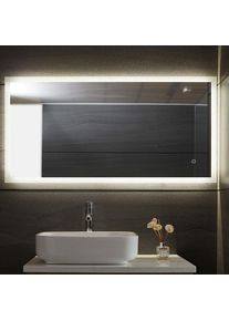 Helloshop26 - Miroir de salle de bain led 3 en 1 éclairage blanc froid chaud neutre anti buée tactile mural miroir lumineux cosmétique de maquillage